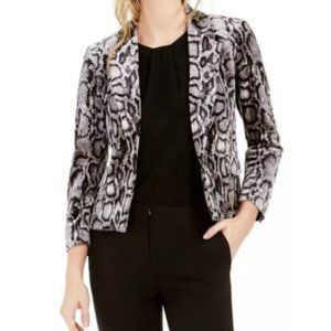 Bar III Snake Print Blazer in Black and White